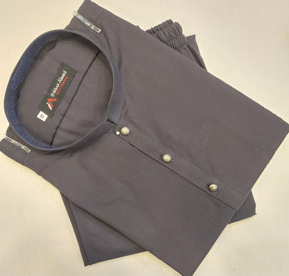 Charcoal Grey - Kurta Pajama - Egyptian Cotton - Fabric