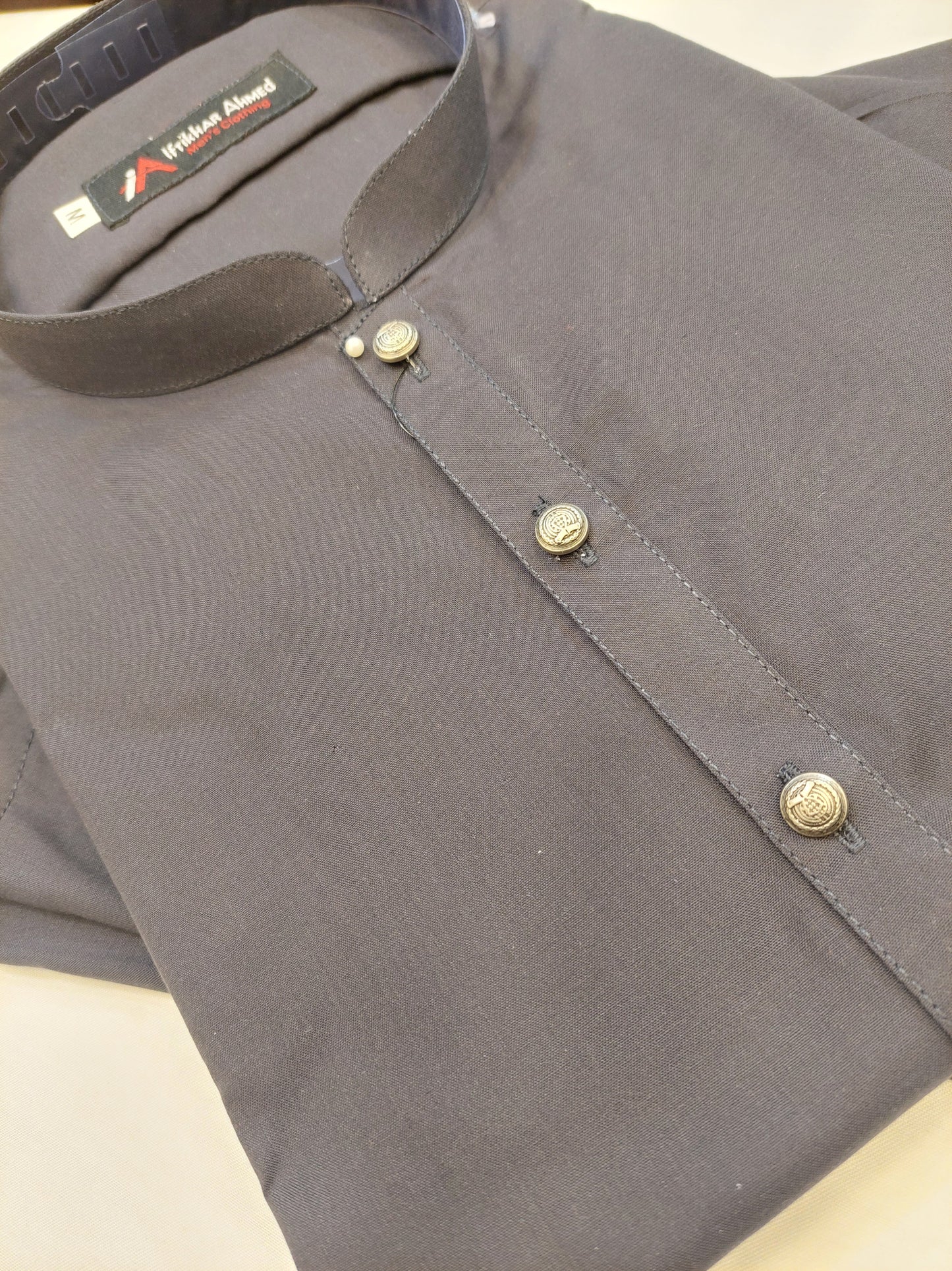 Charcoal Grey - Kurta Pajama - Egyptian Cotton - Fabric