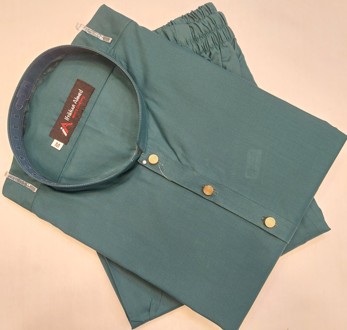 Peacock Green - Kurta Pajama - Egyptian Cotton - Fabric