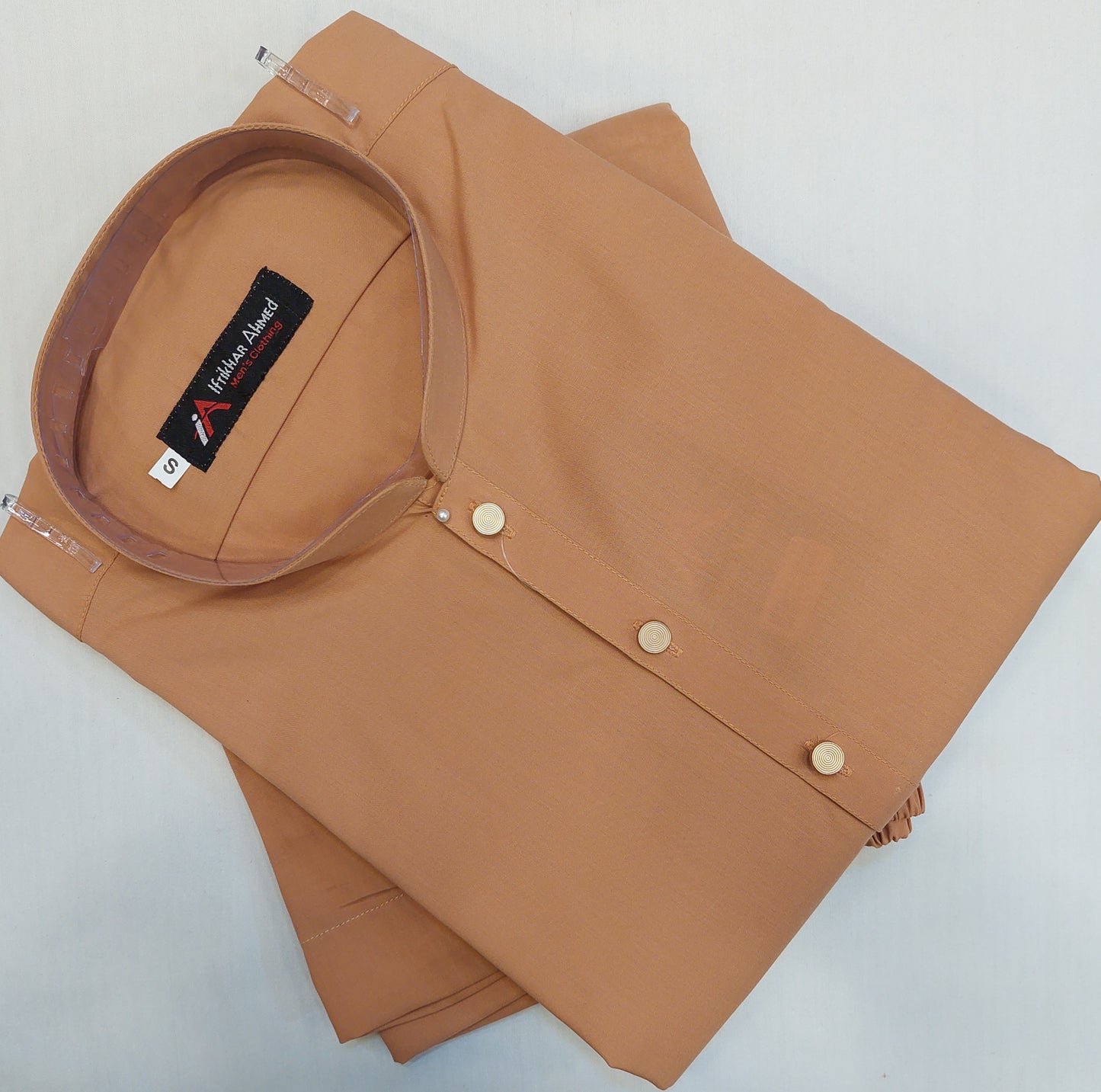 Peach - Kurta Pajama - Egyptian Cotton - Fabric