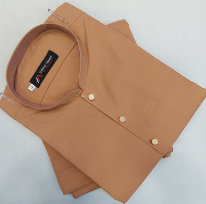Peach - Kurta Pajama - Egyptian Cotton - Fabric