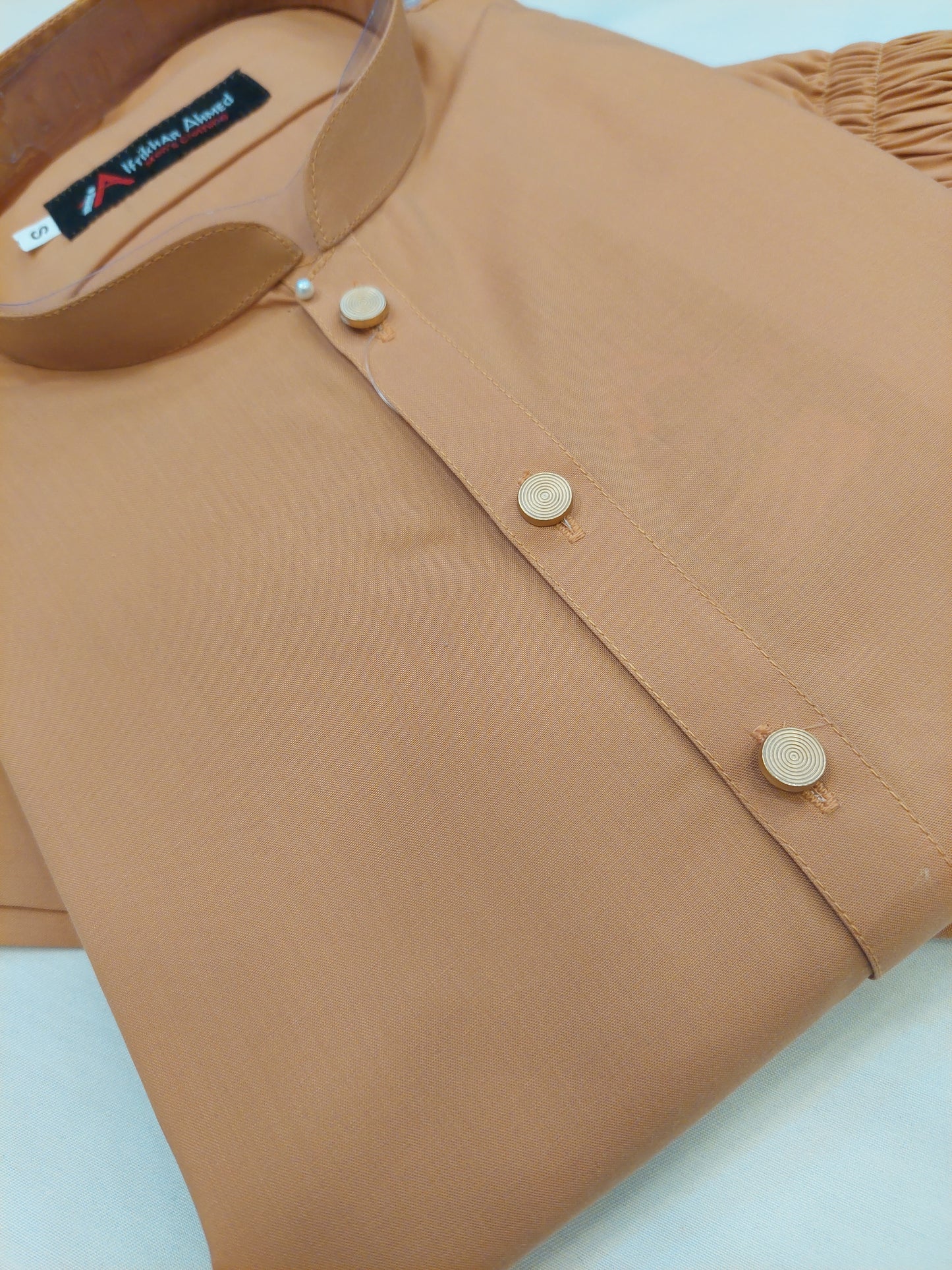 Peach - Kurta Pajama - Egyptian Cotton - Fabric