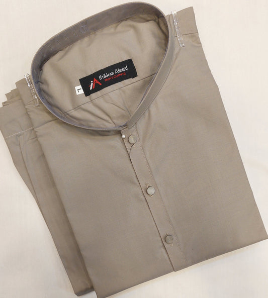 Light Grey - Kurta Pajama - Egyptian Cotton - Fabric
