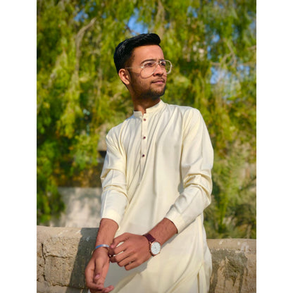 Tan Kameez Shalwar - Bhoski Fabric